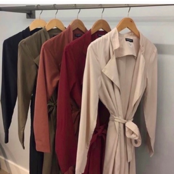 Vintage American Apparel Dylan Trench Coat Cocoa Bean - Picture 5 of 7